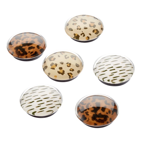 Animal Print Glass Magnets