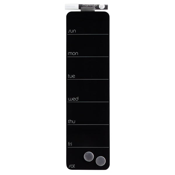 Three By Three Weekly Glass Magnetic Dry Erase Board