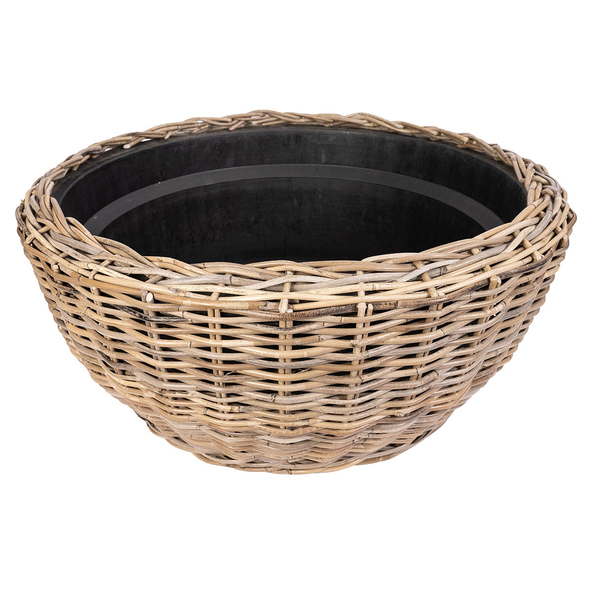 Saboga Home Round Belly Planter Natural