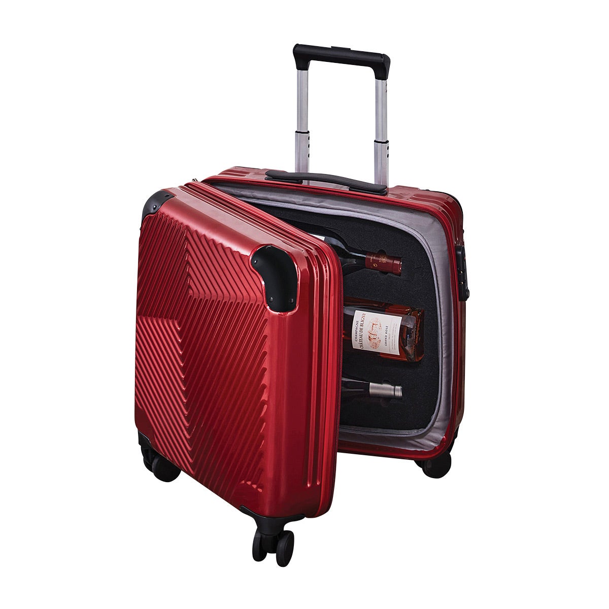 Wine Enthusiast TSA-Approved 6-Bottle Wine Suitcase | The