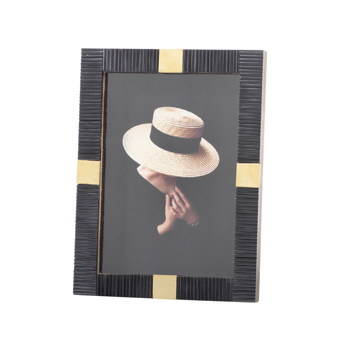 Zodax Maha Black Bone with Brass Trim Photo Frames