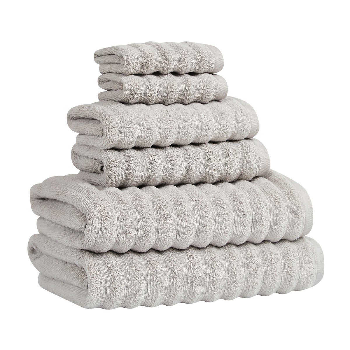 London Fog Zero Twist Towel Light Grey Set of 6