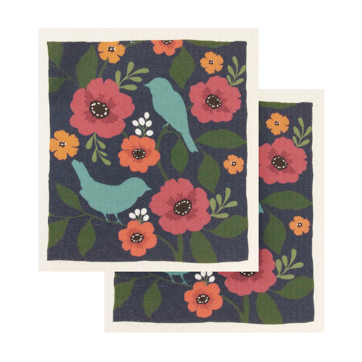 John Ritz Swedish Sponge Cloth Lovely Bird Set of 2