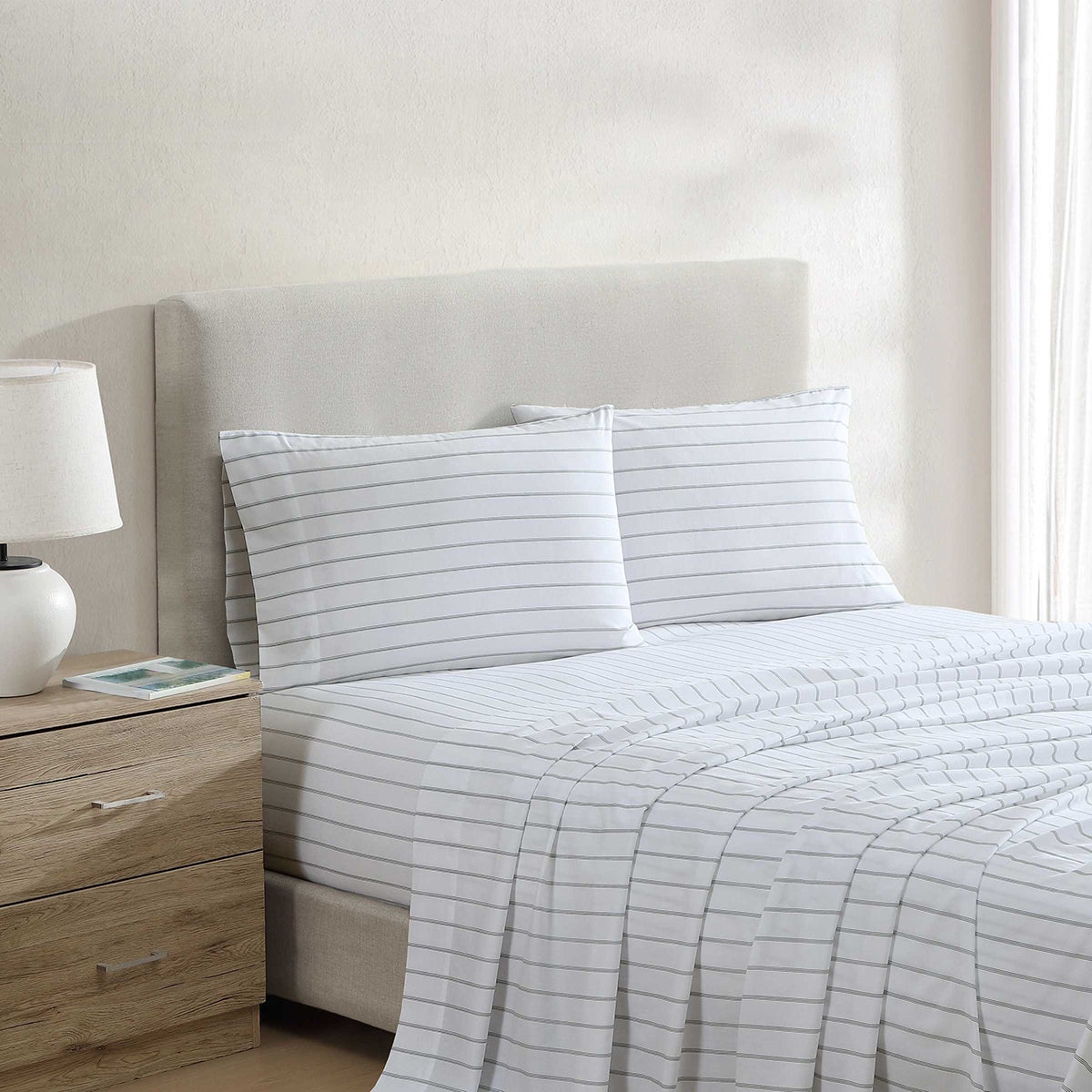 Nautica Full 4-Pc. Skippers Island Sheet Set Green/White