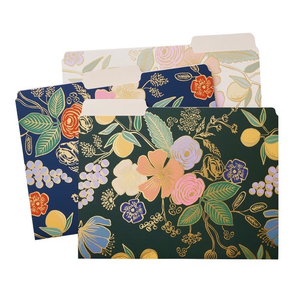 Rifle Paper Co. Letter-Size Interior File Folder Set of 6