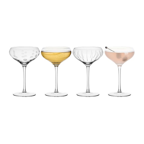 Mikasa Cheers Coupe Cocktail Glass Set of 4