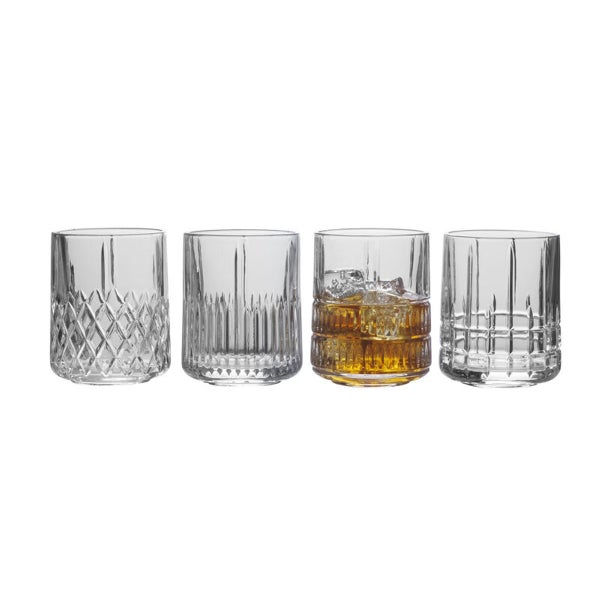 Mikasa Carrick Double Old Fashion Glass Set of 4