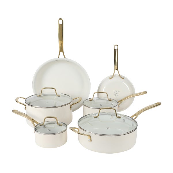 Martha Stewart 10-Piece Lockton Ceramic Cookware Set