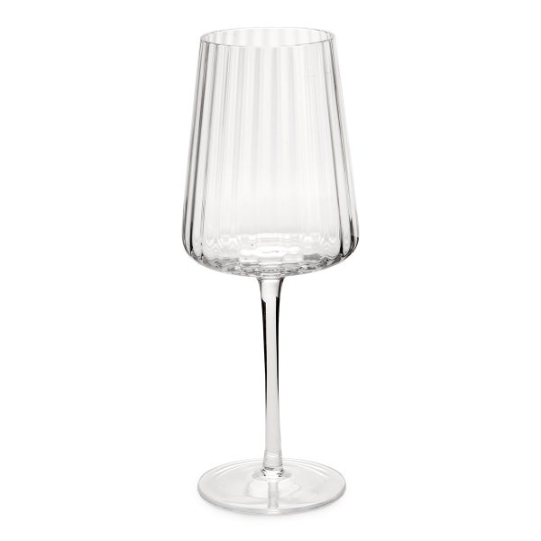 Ribbed Wine Glass