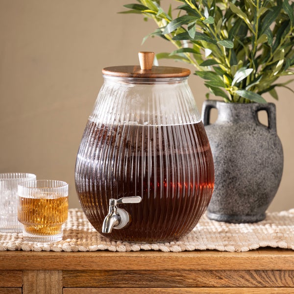 Rounded Ribbed Drink Dispenser