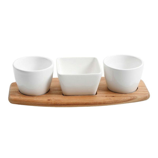 Gibson Oblong Tidbit Dishes White Set of 4