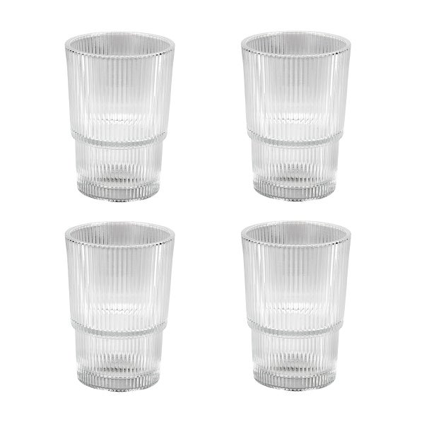 Capri Ribbed Tall Tumber Set of 4