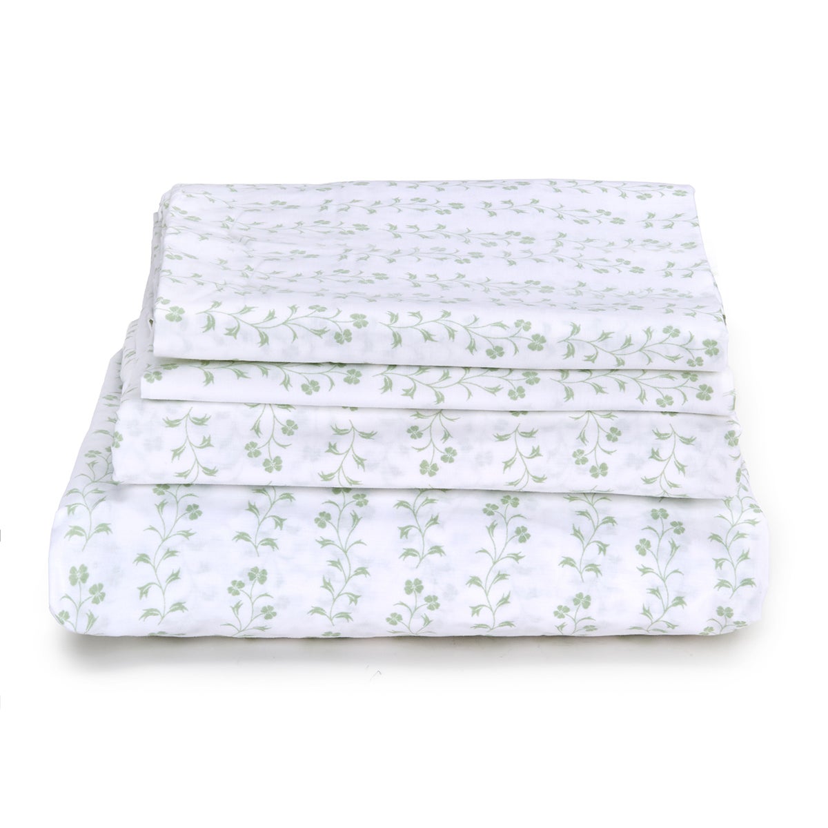 Martha Stewart Queen 4-Pc. Ditsy Vine Sheet Set Green