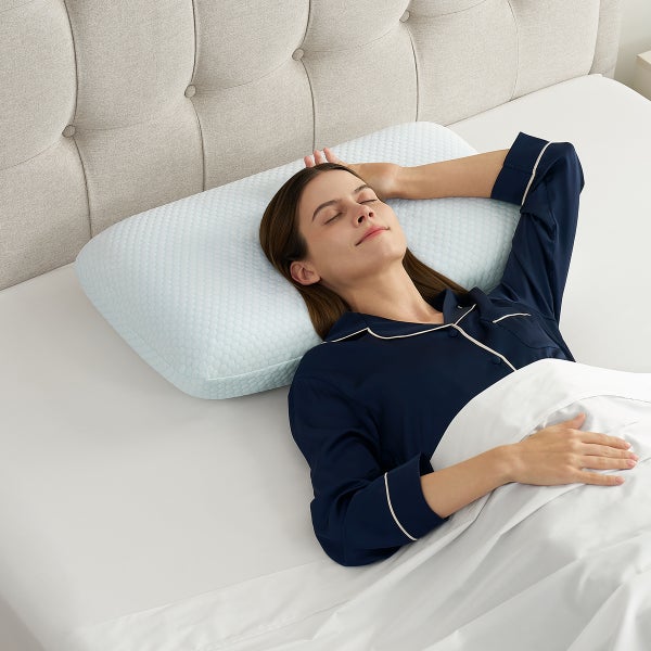 Sleep Renew Memory Foam Bed Pillow with Cooling Gel