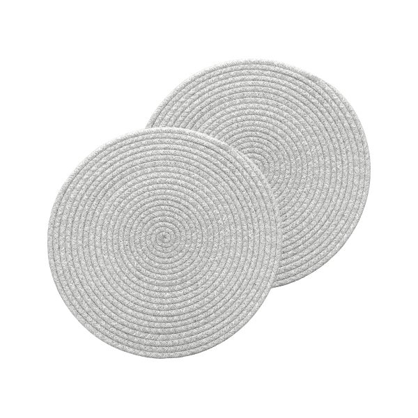 John Ritz Round Braided Trivet Set of 2