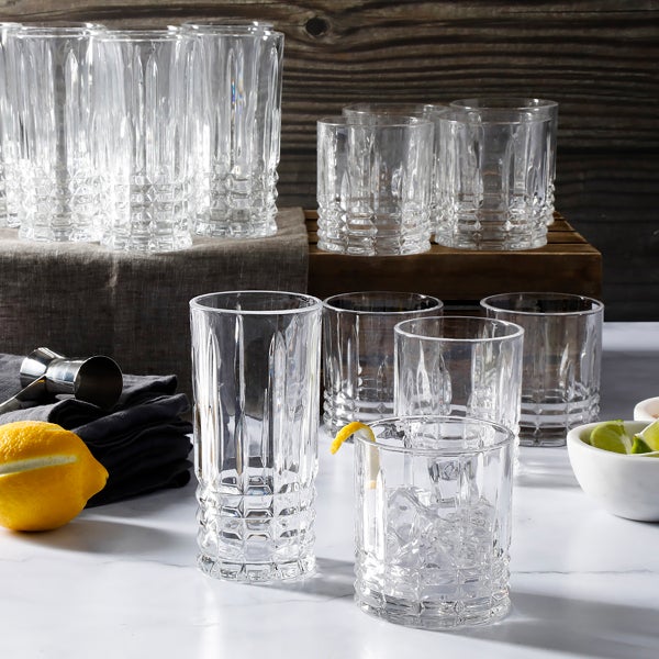 Gibson Jewelite Drinkware Glass Set of 16