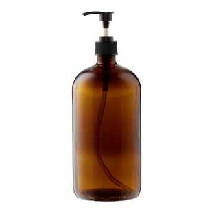 Amber Glass Pump Bottle