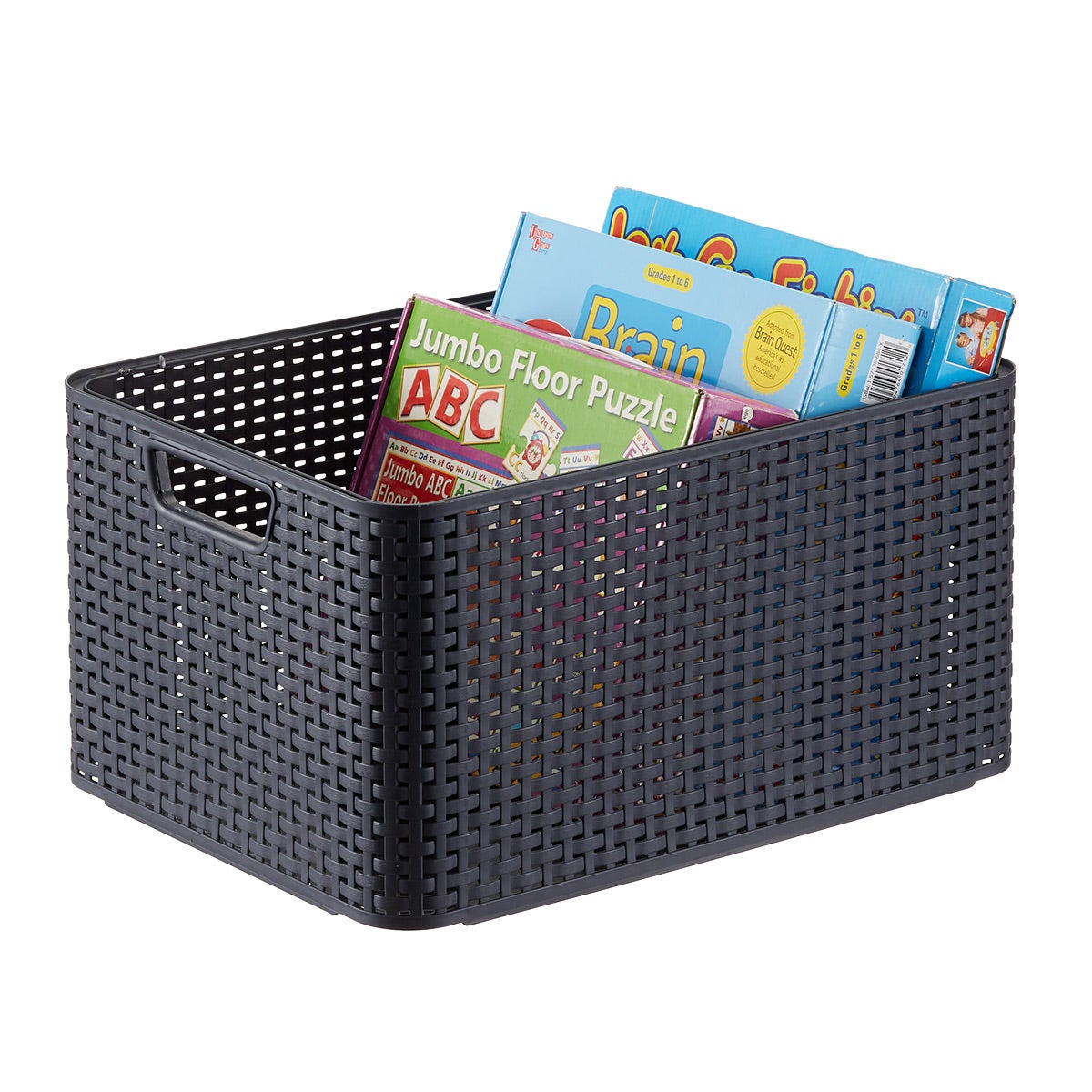 Large Basketweave Bin