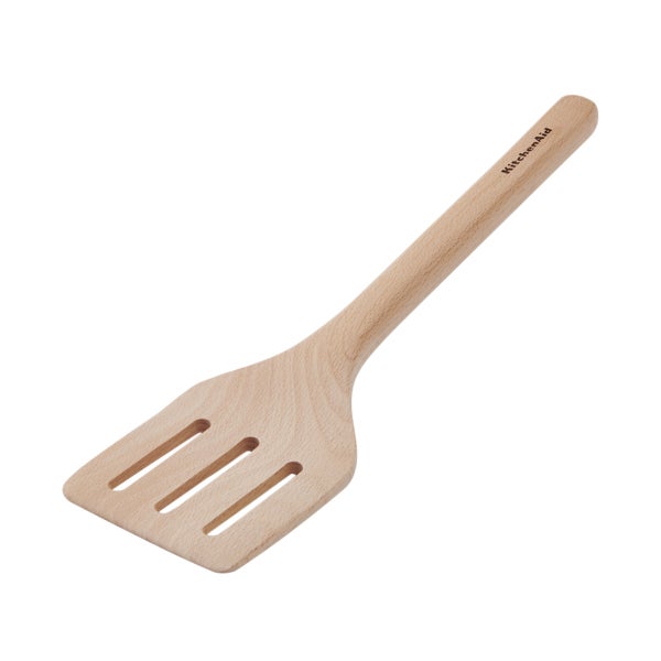 KitchenAid Beech Wood Slotted Turner