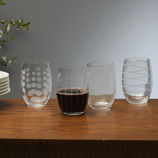 Mikasa 17 oz. Cheers Stemless Wine Set of 4
