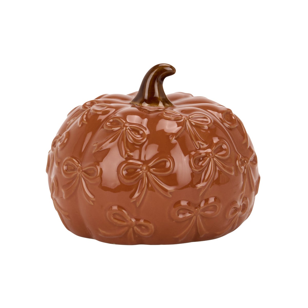 4IN Pmkn Ceramic W Bows Orange