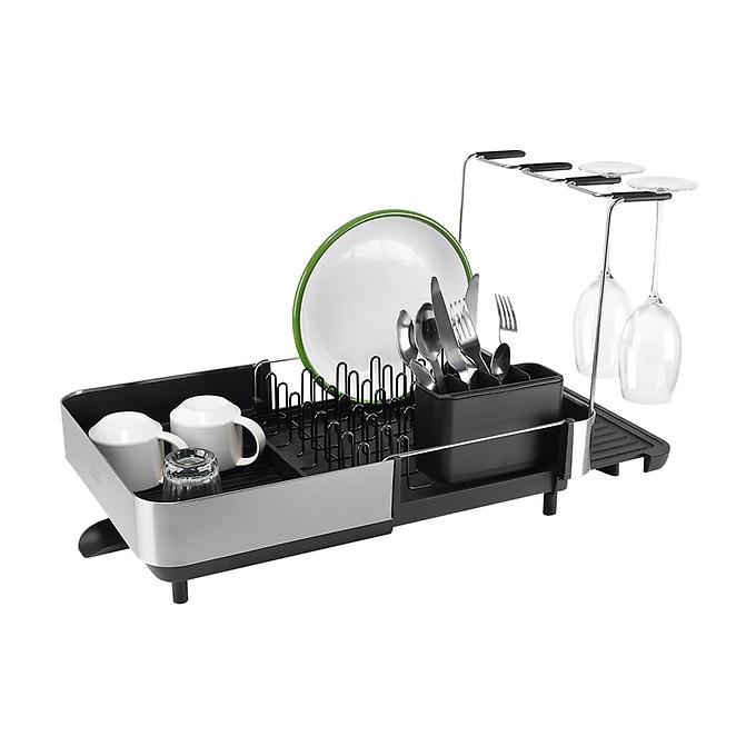 Joseph Joseph Extend Steel Plus Expandable Dish Rack with Wine