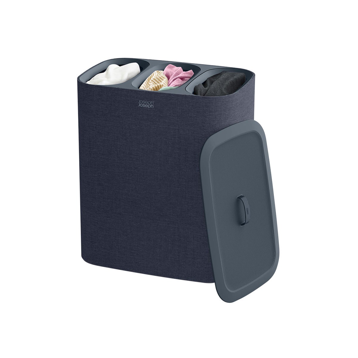 Joseph Joseph 90-litre Tota Trio Easy-empty Laundry Black