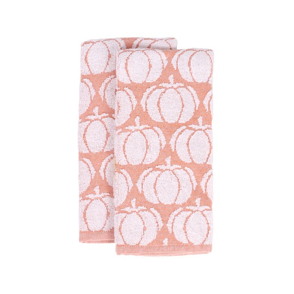 Pumpkin Jacquard Kitchen Towels Set of 2