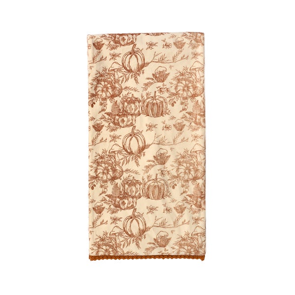 Spice Toile Pumpkin Table Runner