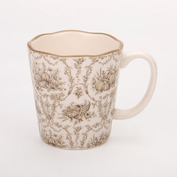 Taupe Pumpkin Toile Mug