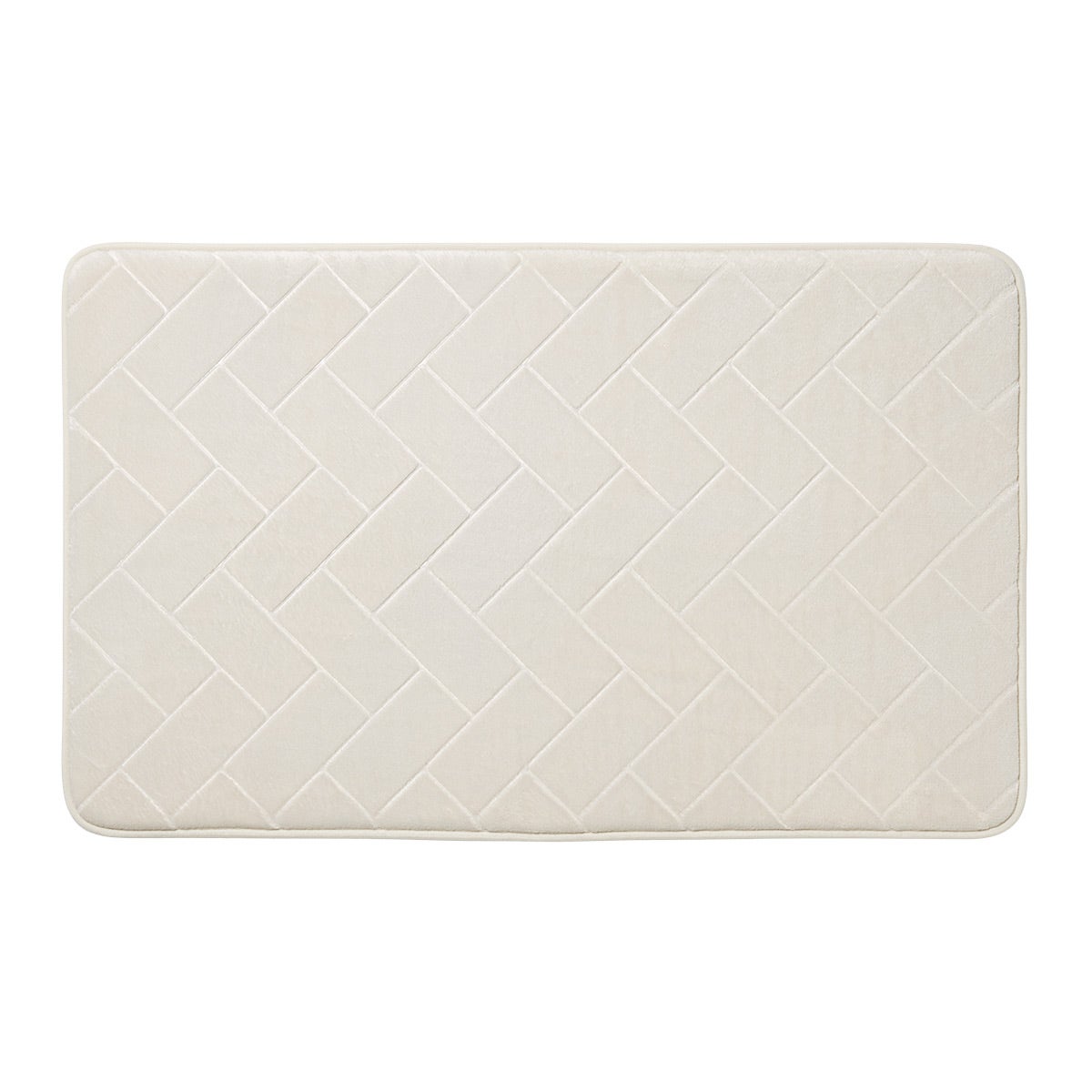 Borghese Tiles Memory Foam Bath Rug Blue