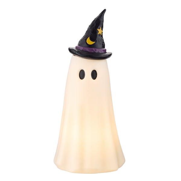 White Halloween Ghost Blow Mold with Hat
