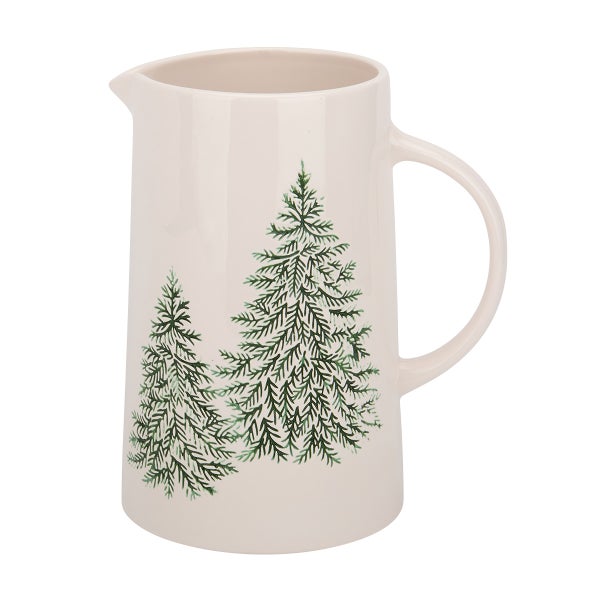 Evergreen Trees Embossed Pitcher
