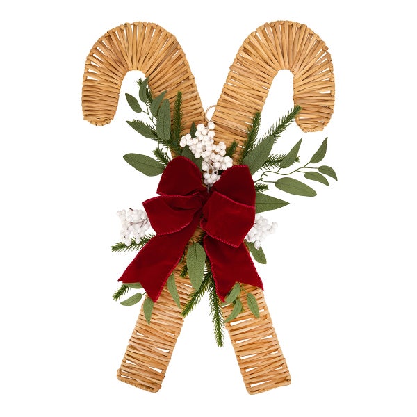 Woven Candy Canes Plaque