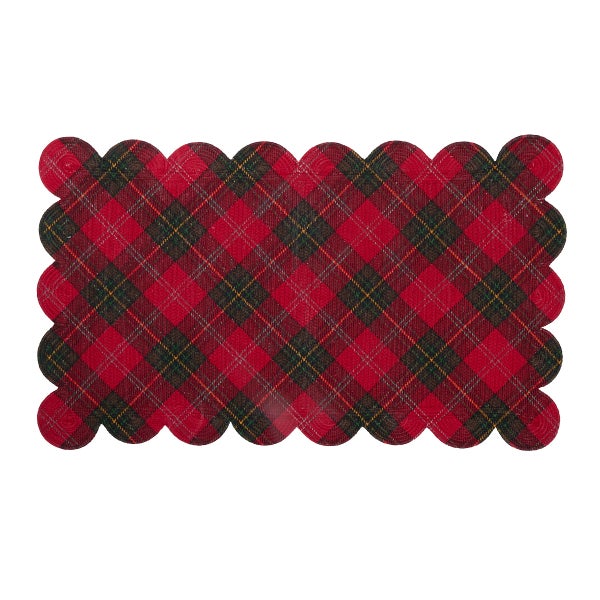 Plaid Scatter Christmas Rug