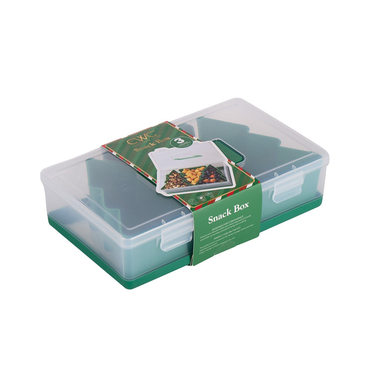 Snack Box 3 Piece Tree Green