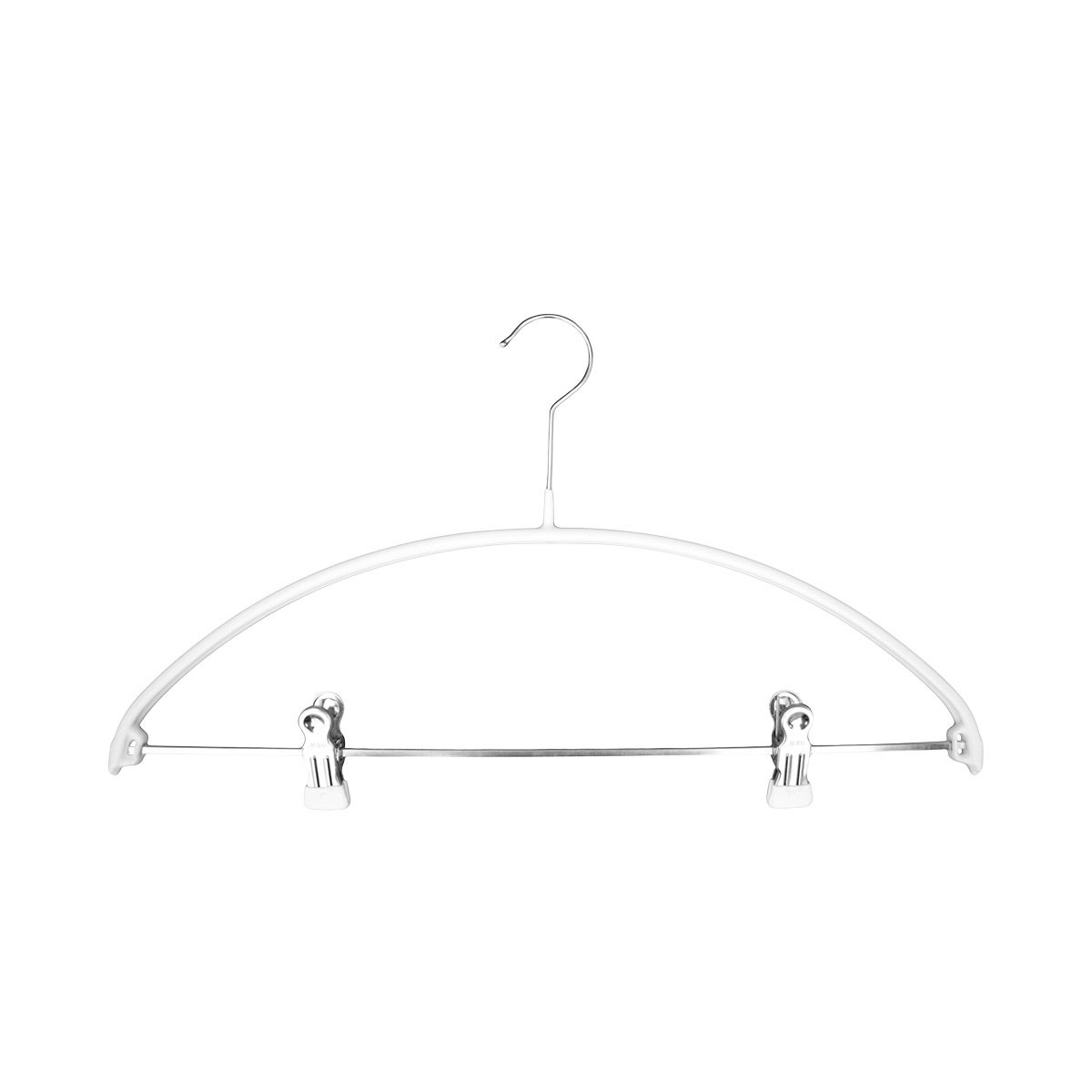 MAWA Style 40KP German Non-Slip Steel Hanger White Set of 40