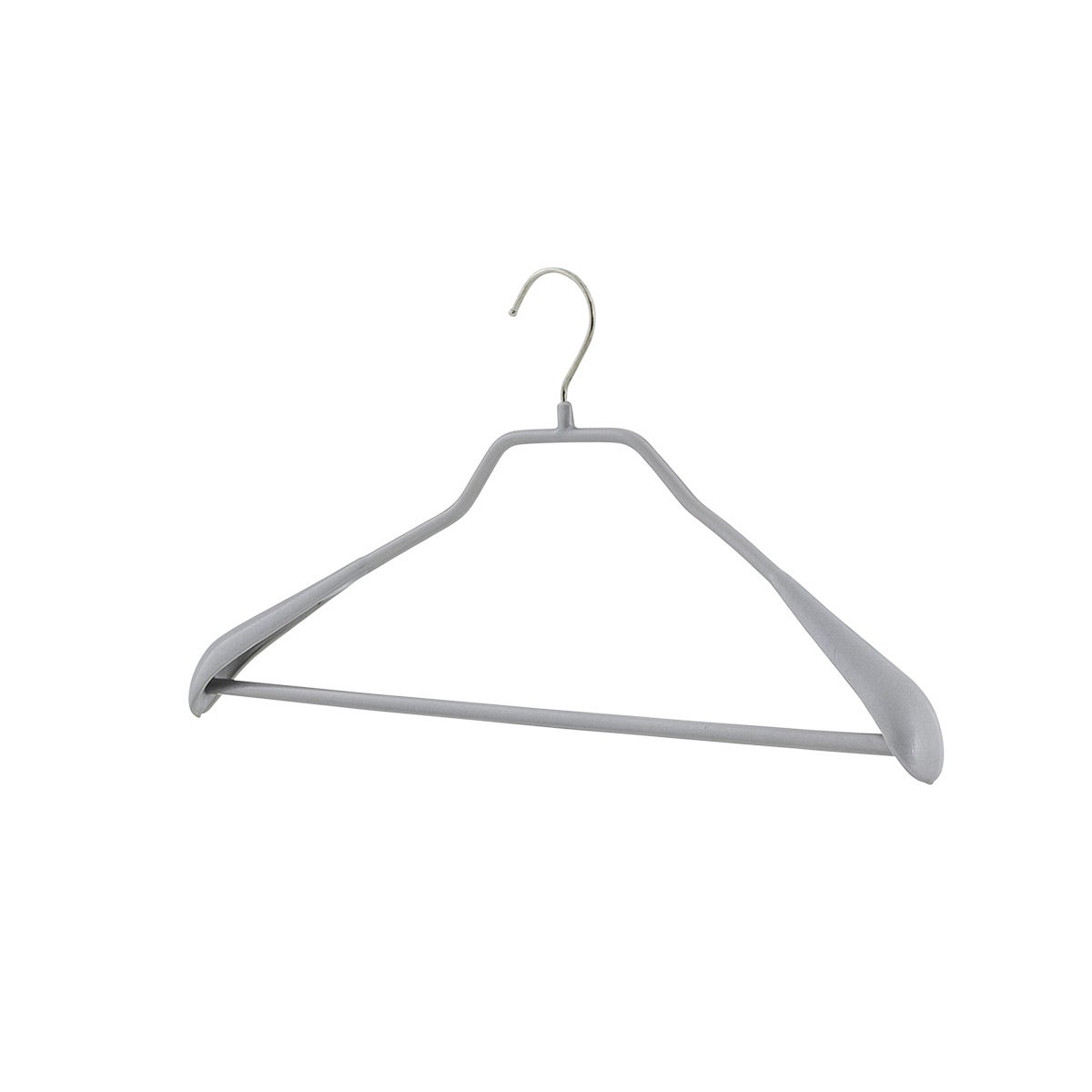 MAWA Style 42-LS German Non-Slip Steel Hanger Silver Set of 8