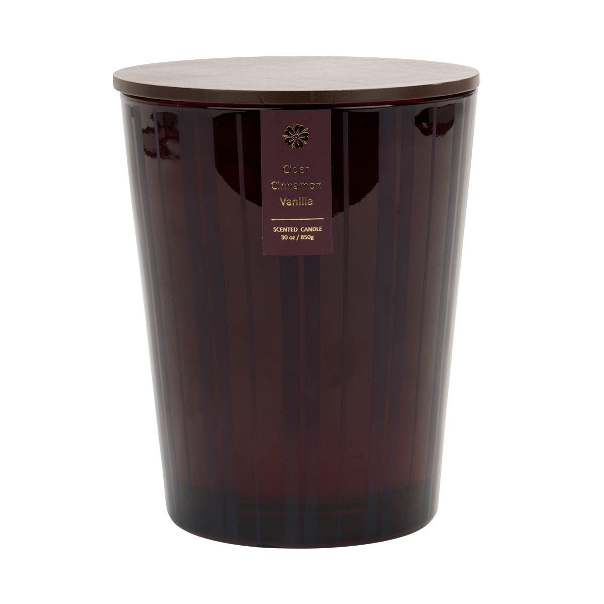 30OZ Candle Jar Golden Apple Cider Burgundy