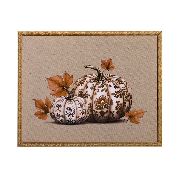 Pumpkins And Leaves Art