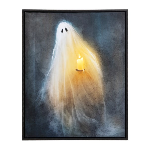 Ghost with Candle LED Art