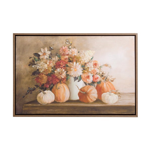 Mixed Floral with Pumpkins Art