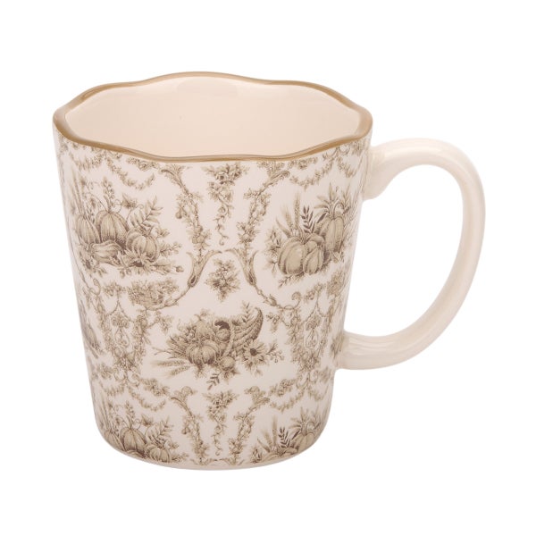 Taupe Pumpkin Toile Mug