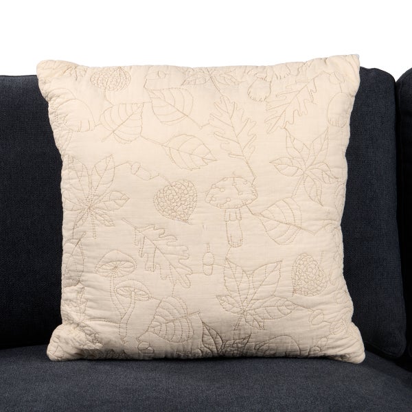 Fall Icons Embroidered Pillow