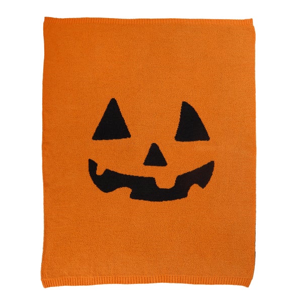 Jack-O'-Lantern Reversible Throw Blanket