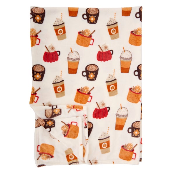Pumpkin Spice Latte Throw Blanket