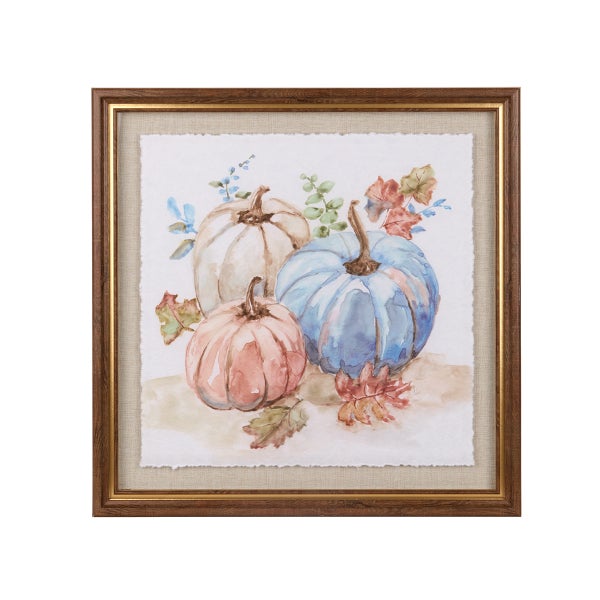 Watercolor Pumpkins Framed Wall Print
