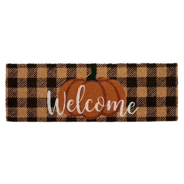Checkered Welcome Doormat
