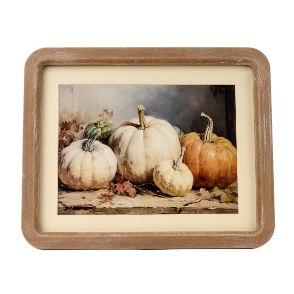 Pumpkin Still Life Framed Art Under Glass