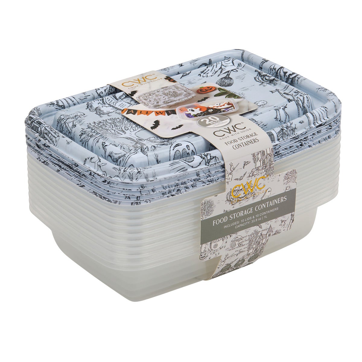 22IN Rectangle Food Container - White